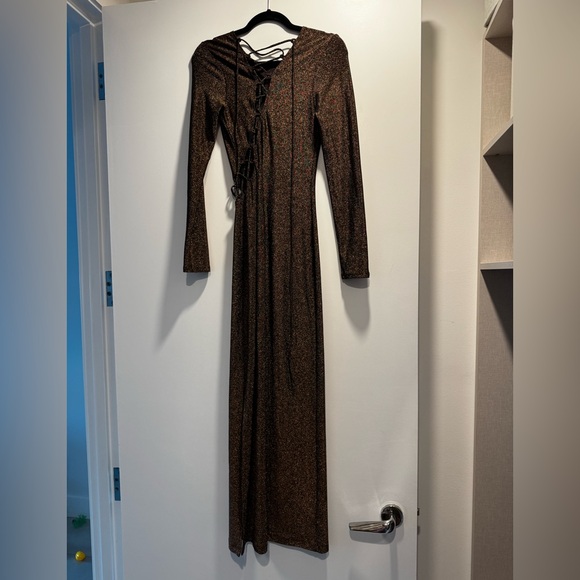 Reformation Brown Long Sleeve Dress - Picture 5 of 10